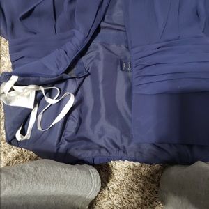 David’s Bridal Bridesmaid Gown in Midnight Blue